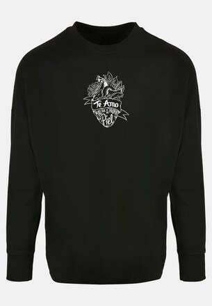 Ladies Frida Kahlo - Te amo outline Oversized Cut On Sleeve