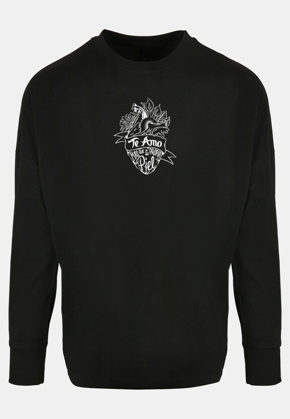 Ladies Frida Kahlo - Te amo outline Oversized Cut On Sleeve-0