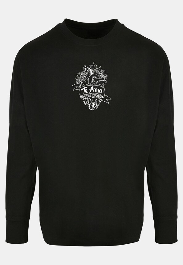 Ladies Frida Kahlo - Te amo outline Oversized Cut On Sleeve-0