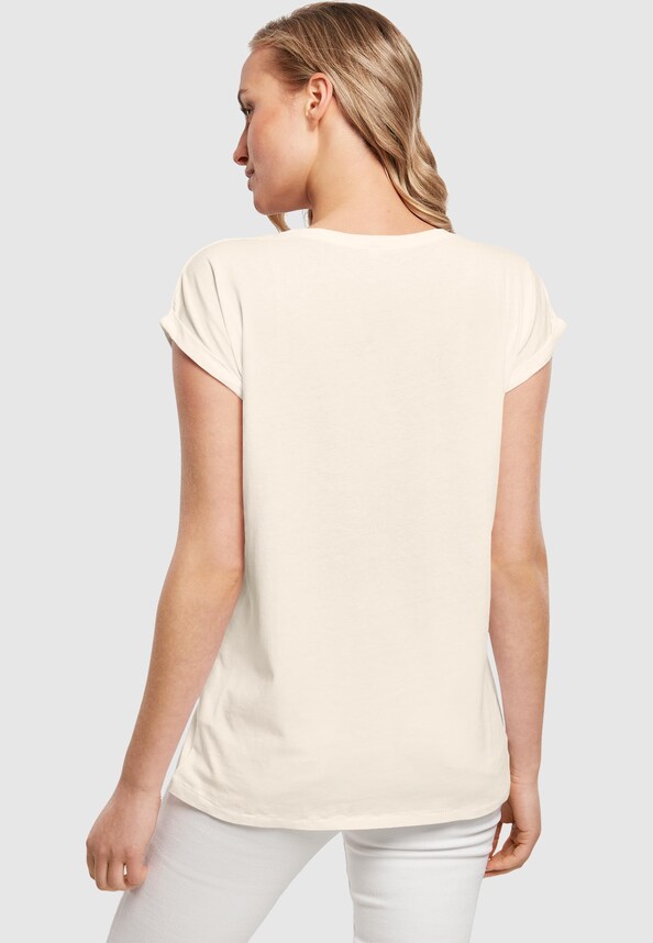 Ladies Abstract Lines Extended Shoulder Tee-1