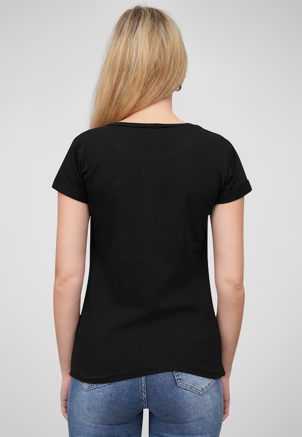 Cloud5ive Damen T-Shirt Bandana Katzen Print-1