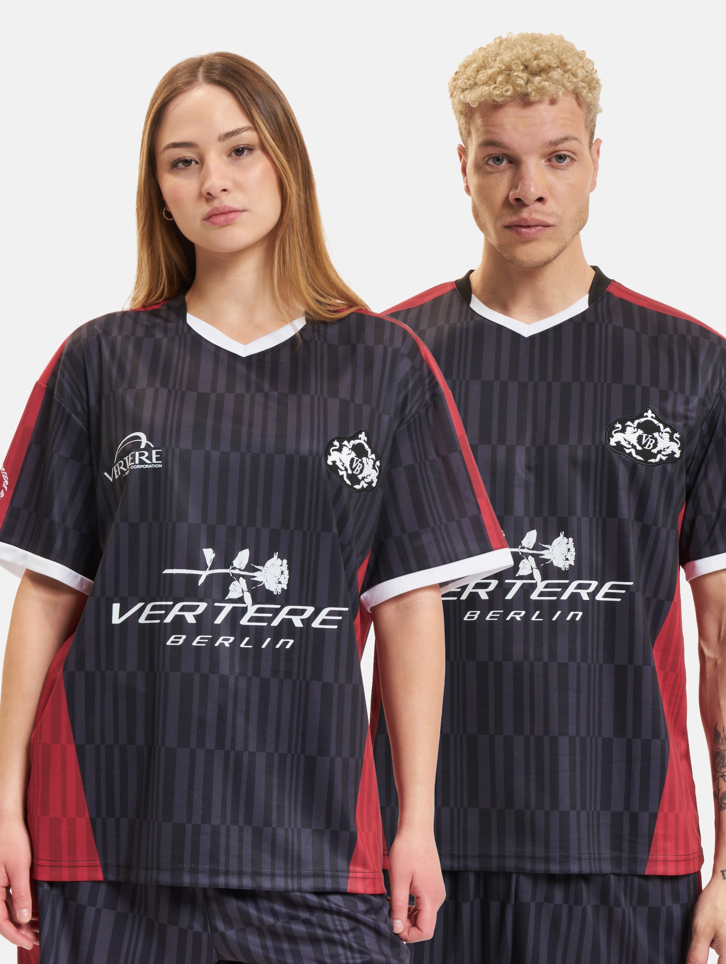 Vertere Berlin Soccer T-Shirt Frauen,Männer,Unisex op kleur rood, Maat XL