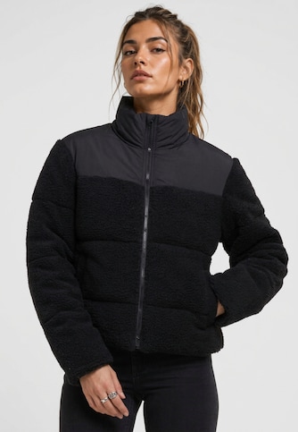 Ladies Short Sherpa Mix Puffer