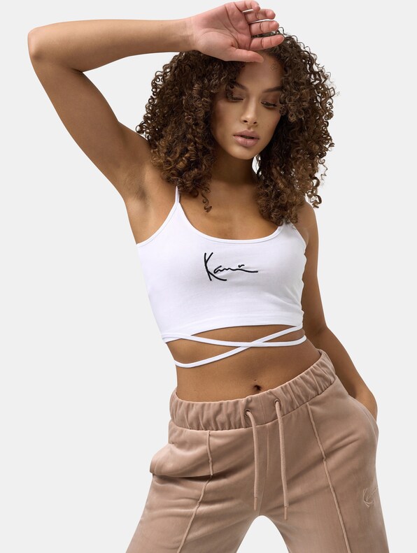 Small Signature Crop Laced Top-0