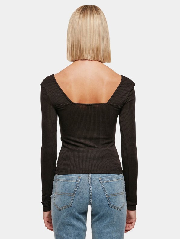 Ladies Rib Squared Neckline-1