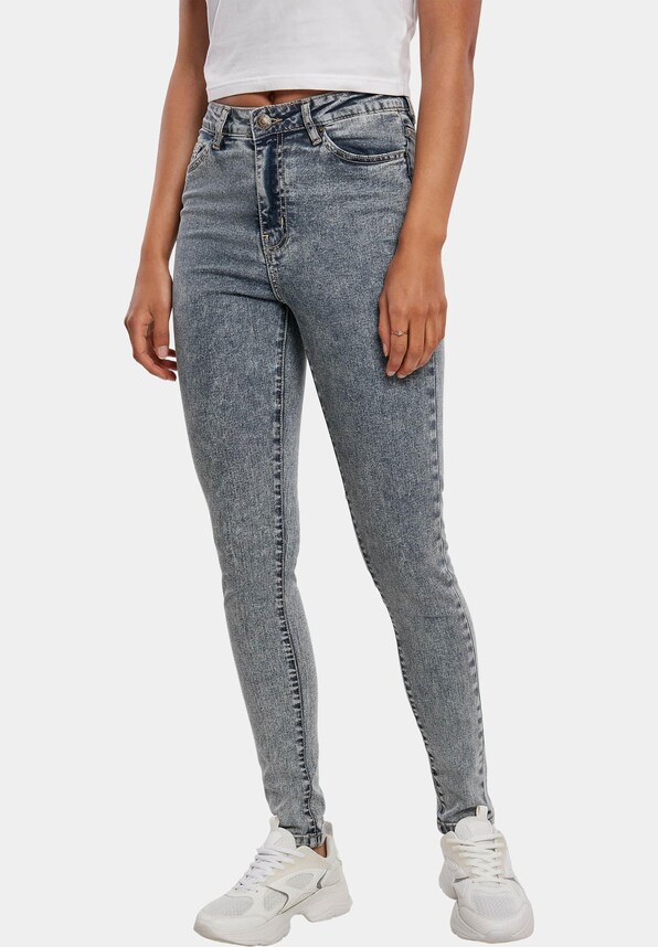 Ladies High Waist Skinny Jeans-0