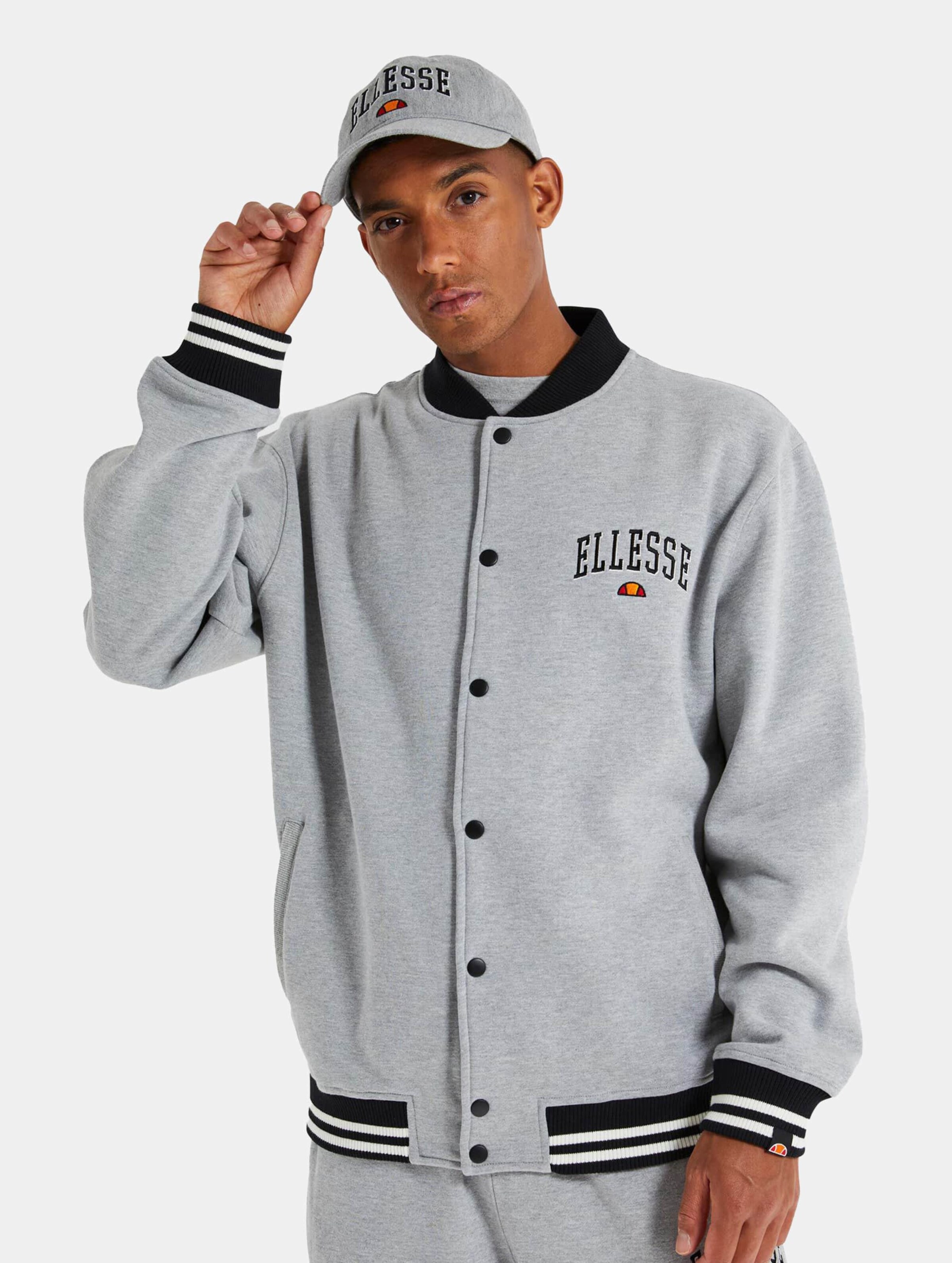 Ellesse Utah College Jacket Grey Marl Mannen op kleur grijs, Maat M