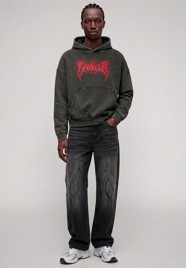TRIBAL DISTRESSED PRINT BOOTCUT VINTAGE DENIM-2