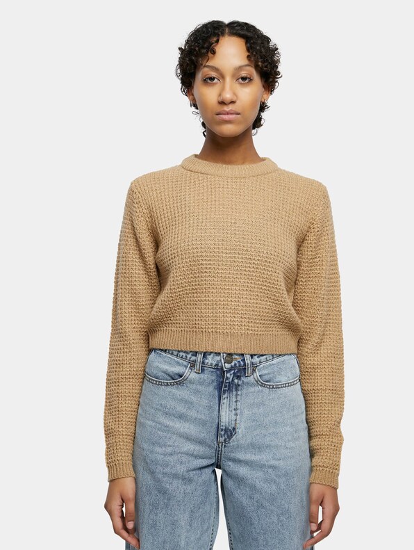 Ladies Short Waffle Sweater-2