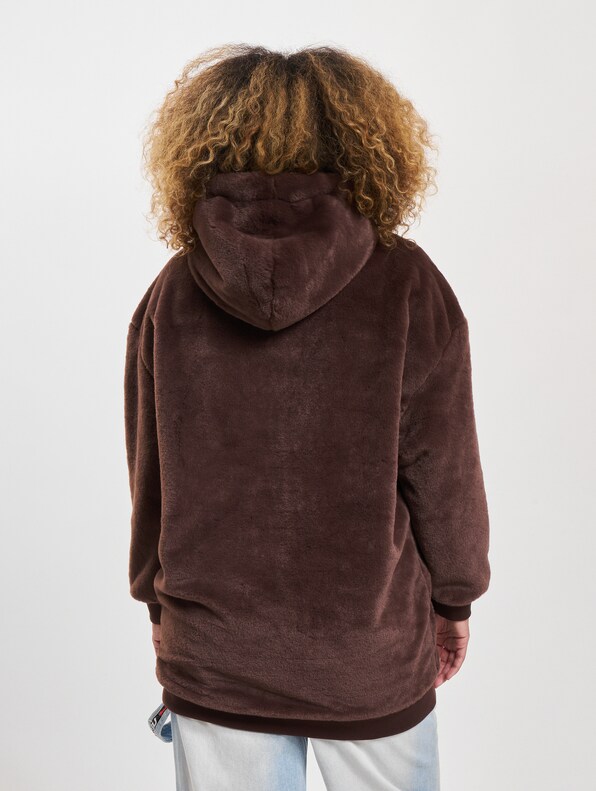 Varsity Vegan Fur Hoodie-1