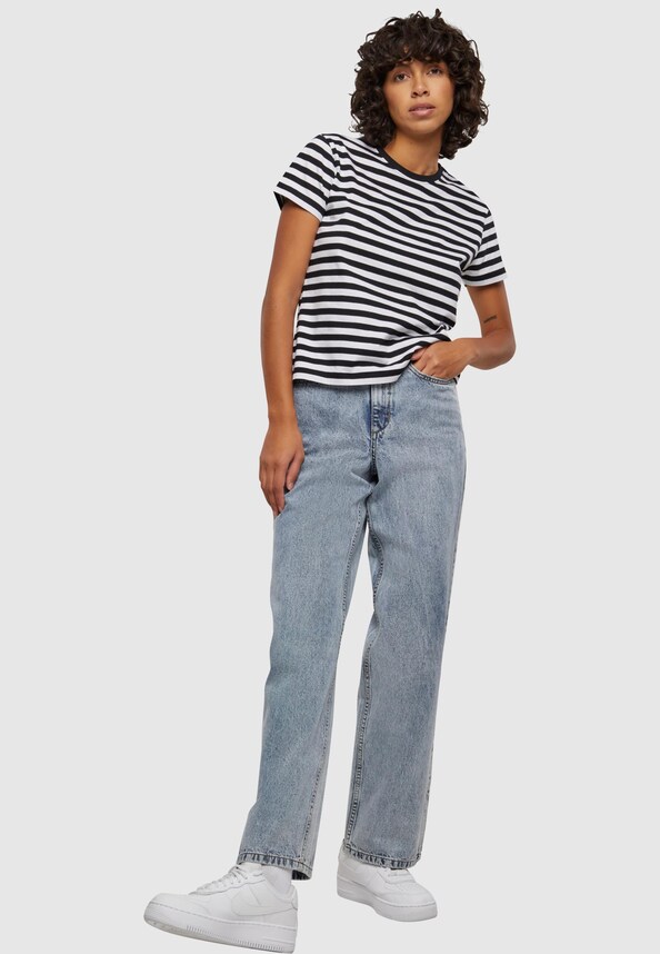 Ladies Regular Striped Tee-2