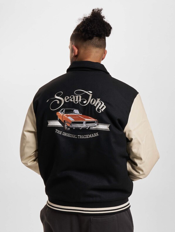 JM233-023-2 SJ Script Logo Retro Car College Jacket-1