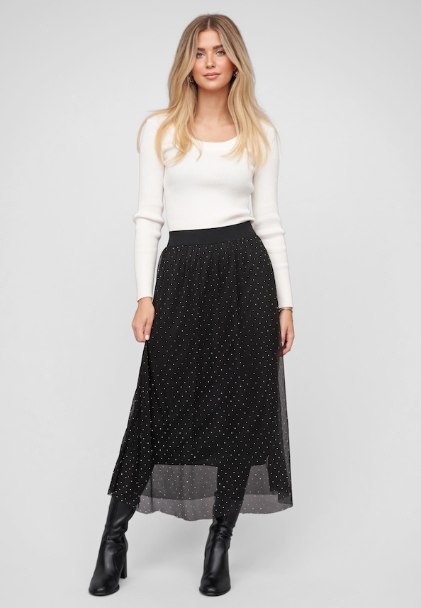Longform Skirt with rhinestones-4