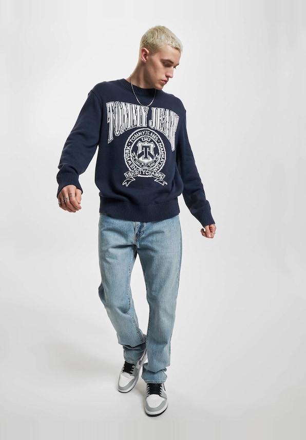 Relaxed Varsity Jacquard Knit-3