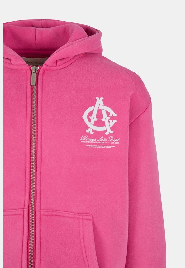 Still Pretty Oversized Zip Hoodie Washed-2