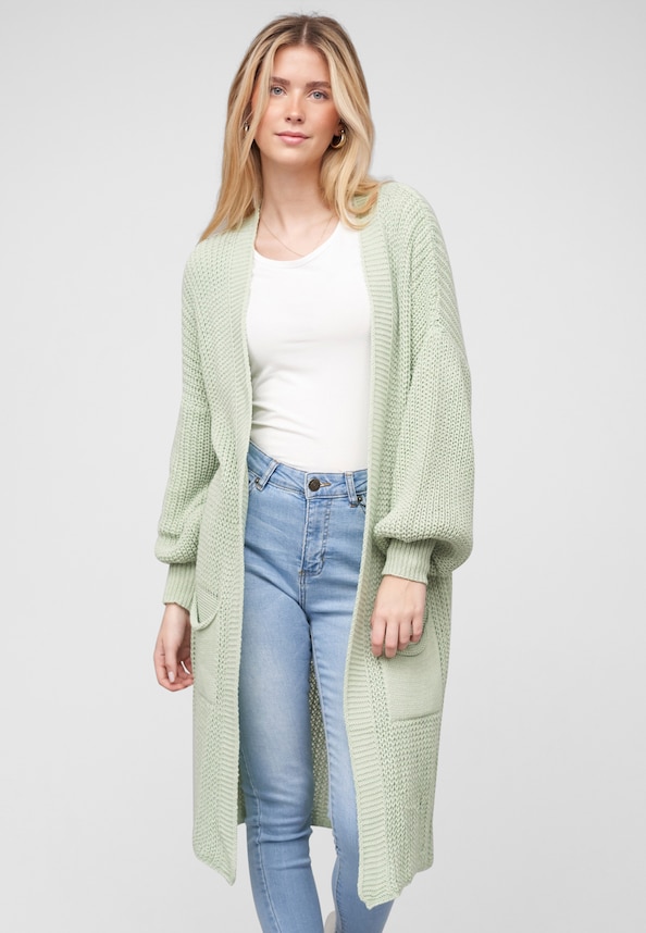 Cloud 5ive Longform Knit Cardigan with 2-Pockets-0