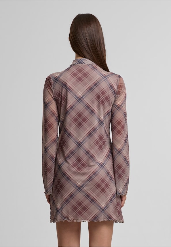 NMGRACIE L/S MESH SHIRT DRESS JRS FWD-1