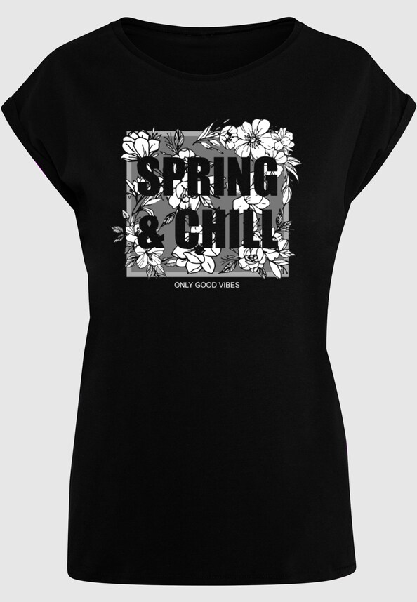 Ladies Spring And Chill Extended Shoulder Tee-4