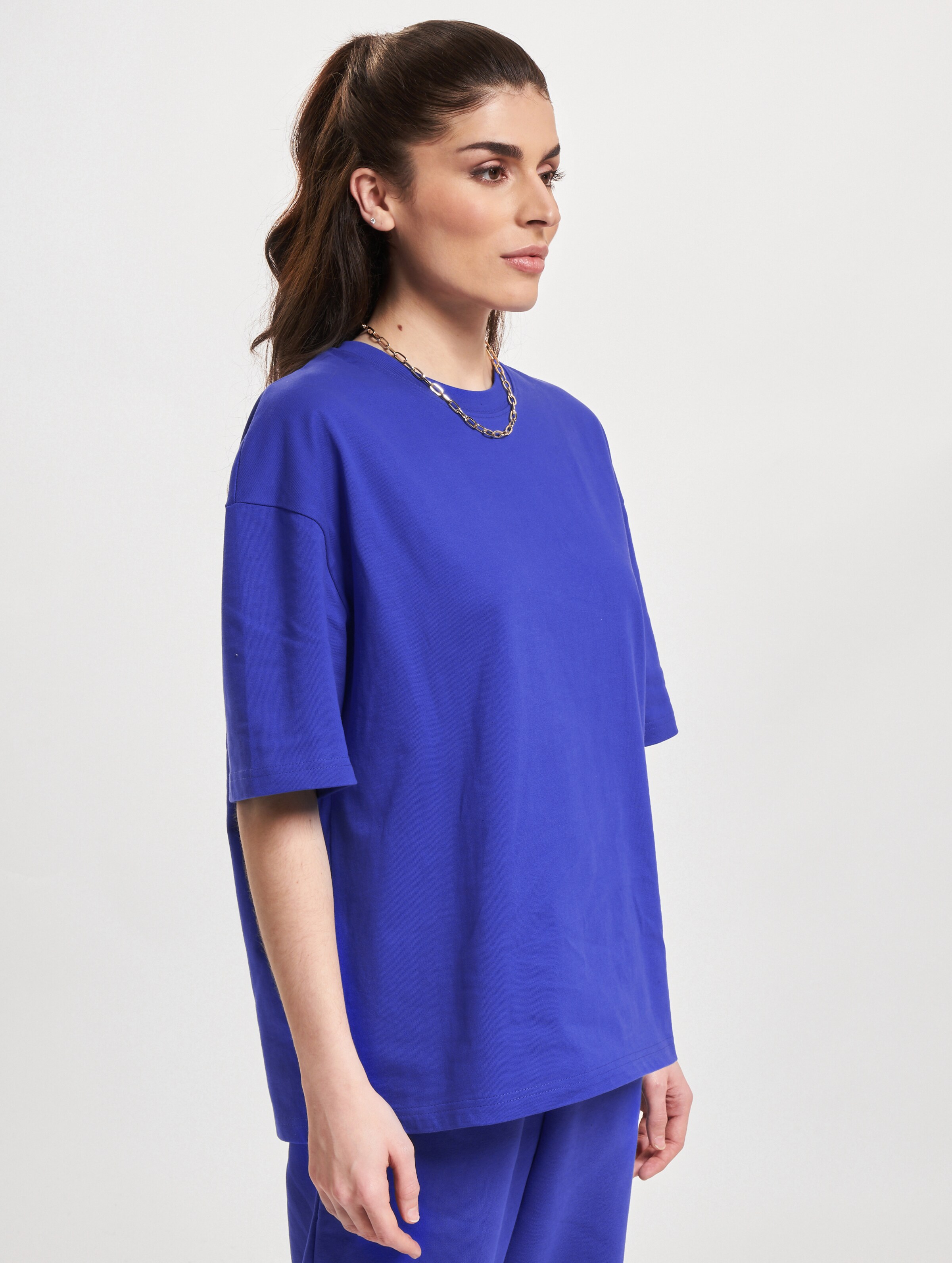 DEF Essential T-Shirt Vrouwen op kleur blauw, Maat L