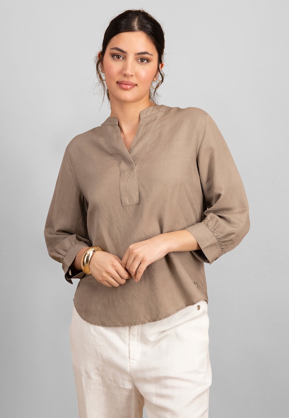 BLOUSE TUNIC LINEN MIX-0