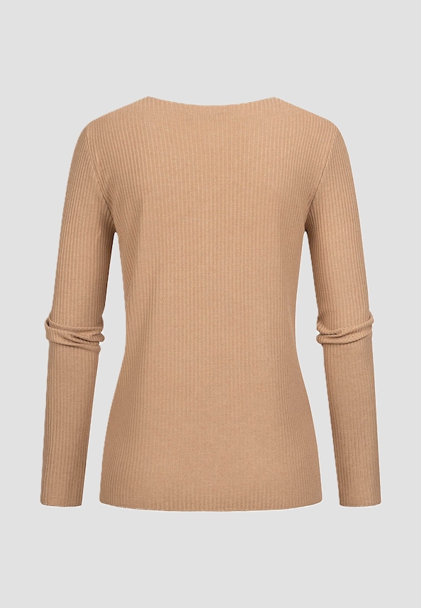 Cloud5ive V-NECK SHIRT LANGARM LUREXEINSATZ-1