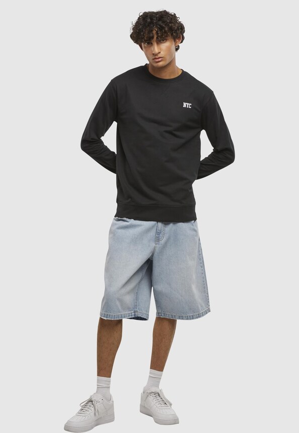 NYC Wording EMB Light Crew Sweatshirt-3