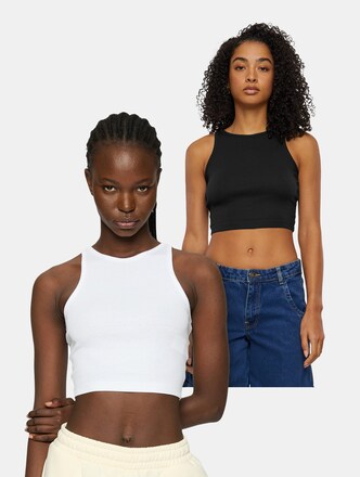 Ladies Organic Cropped Rib 