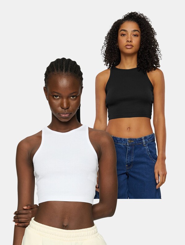 Ladies Organic Cropped Rib -0