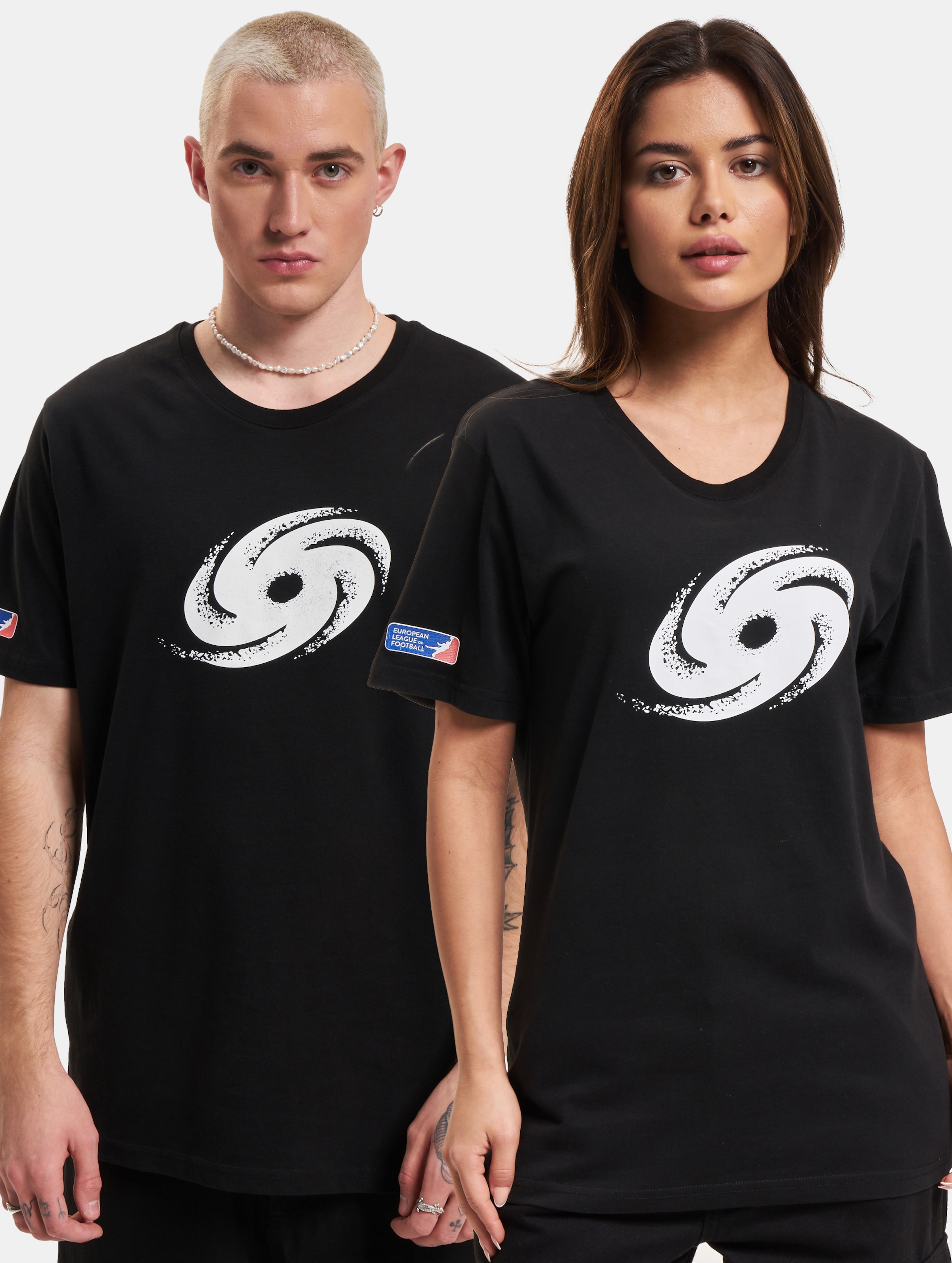 European League Of Football Frankfurt Galaxy Iconic T-Shirt Vrouwen op kleur zwart, Maat L