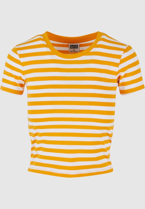Ladies Short Striped Tee-5