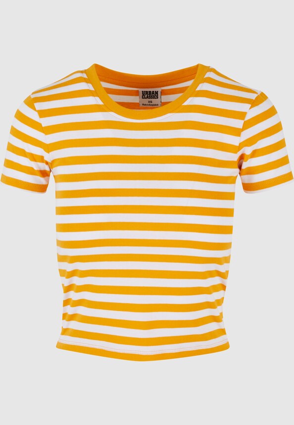 Ladies Short Striped Tee-5