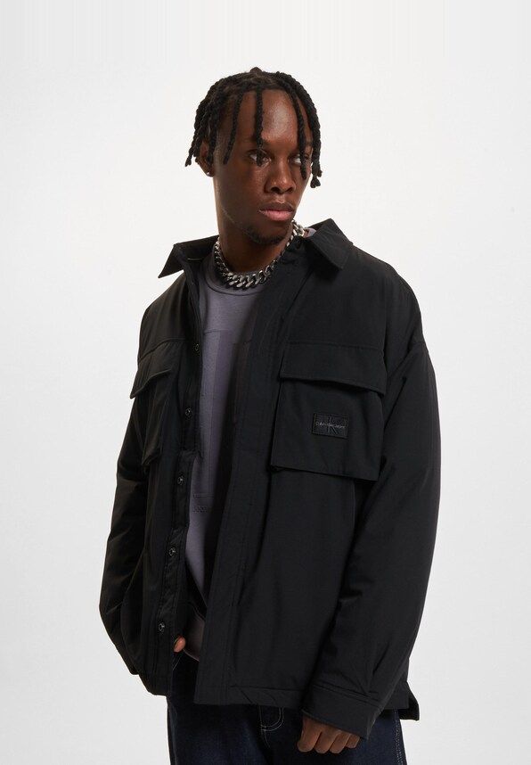 Fleece Lined Cargo Overshirt-0