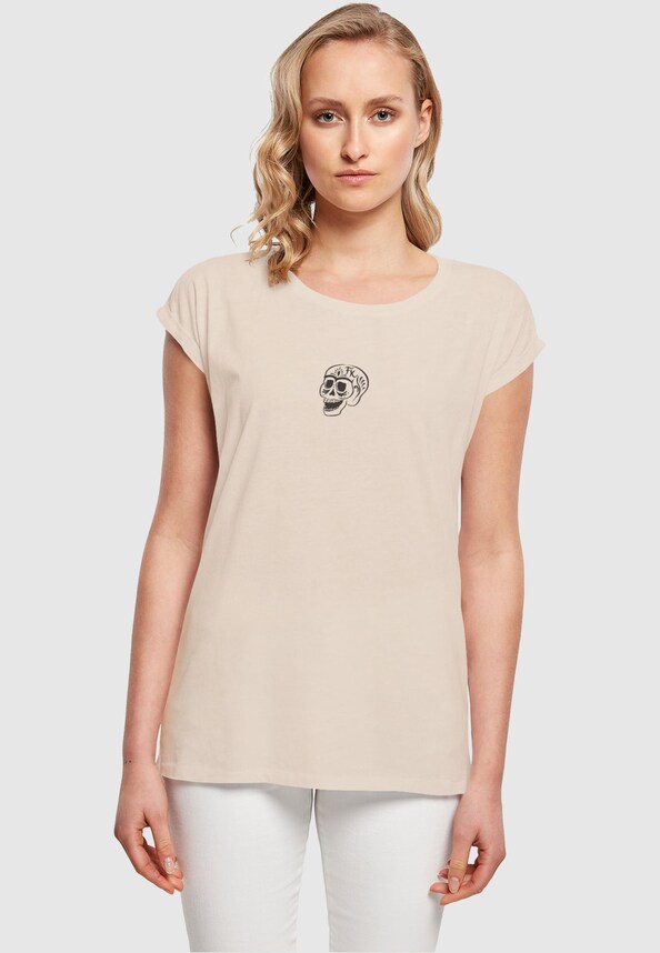 Ladies Frida Kahlo - Skeleton Extended Shoulder Tee-0