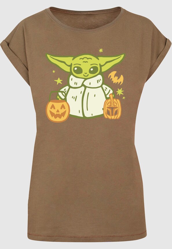 Ladies Star Wars - Grogu Halloween Trick Or Treat T-Shirt-4