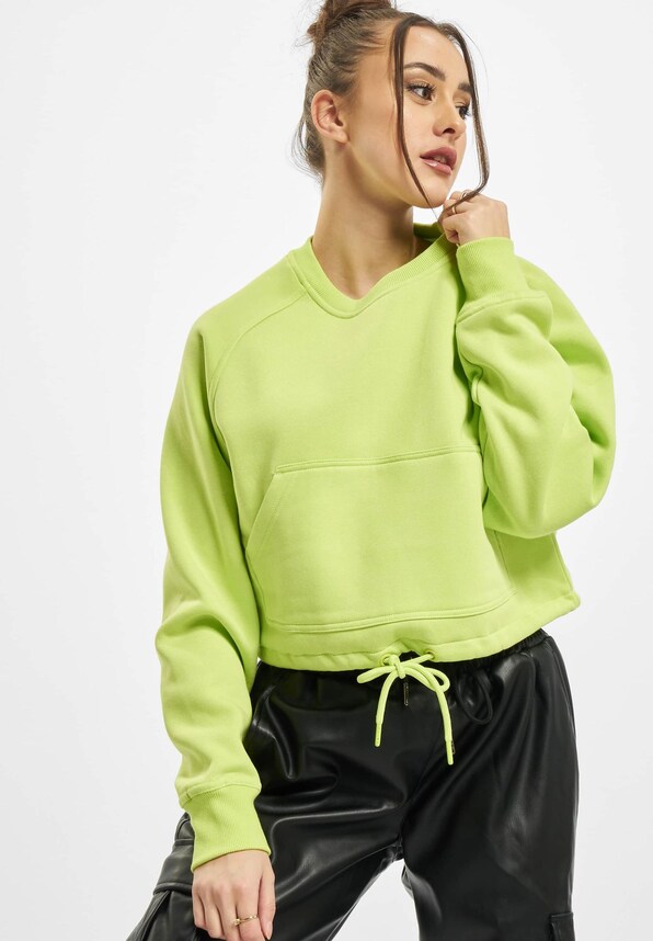 Ladies Oversized Short Raglan Crew-4