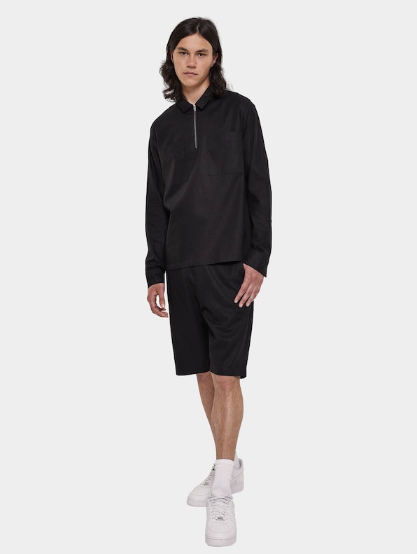 Cotton Linen Half Zip-3