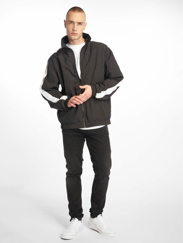 Urban Classics Striped Sleeve Crinkle Track Jacket-3