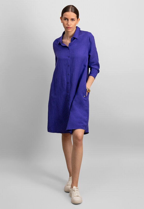 DRESS A-LINE LINEN MIX-1