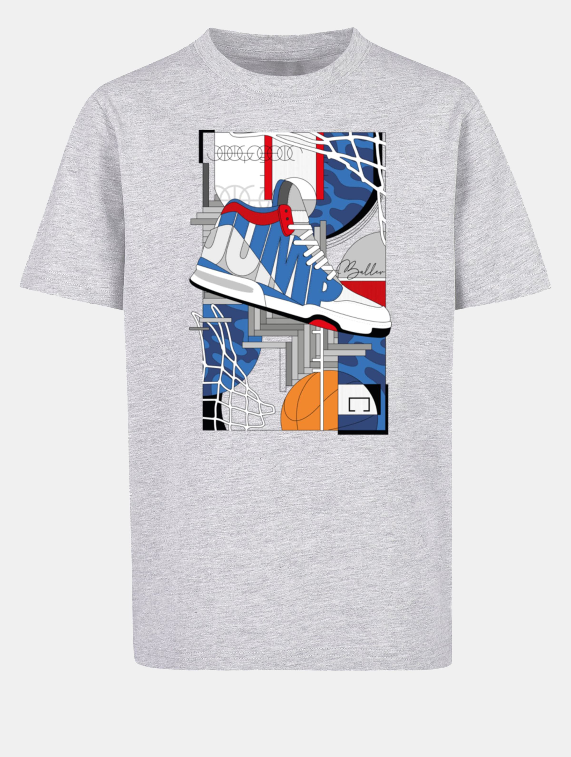 Mister Tee - Kids Sneaker Collage Kinder T-shirt - Kids 110/116 - Grijs