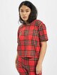 Ladies AOP Tartan Short Oversized Tee-2