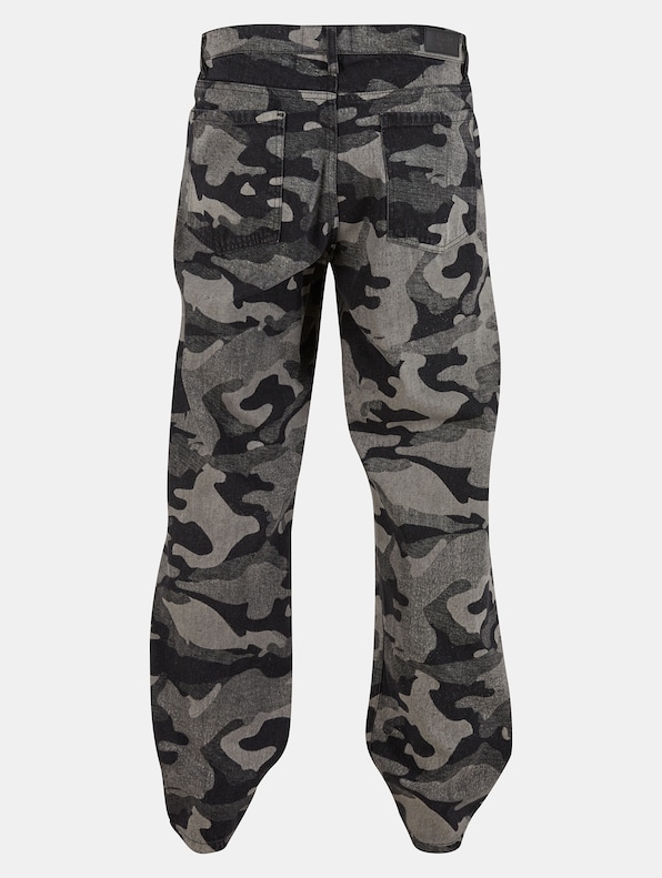 Urban Classics Laser Camo Printed Tapered Fit Jeans-4