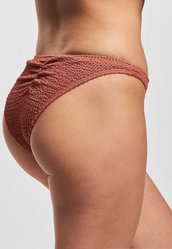 KW221-099-3 Small Signature Crinkle High Leg Bikini Bottom-0
