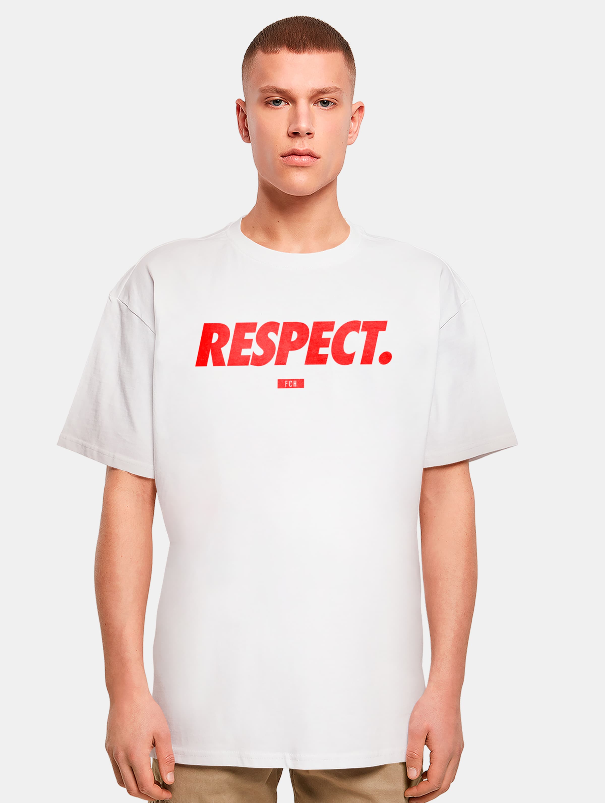 Mister Tee Upscale Football's coming Home Respect Oversize T-Shirts Männer,Unisex op kleur wit, Maat 3XL
