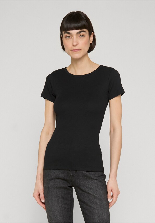 Ladies Rib Slim Tee-0
