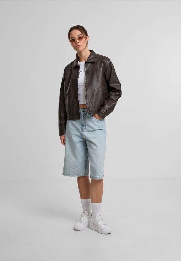 OG Retro PU Leather Boxy Jacket-2