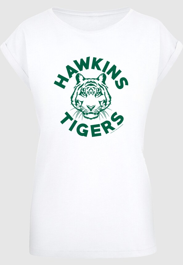 Ladies Stranger Things - Hawkins Tigers T-Shirt-4