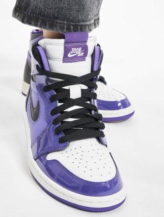 Jordan 1 High Zoom Air CMFT Purple Patent Sneakers