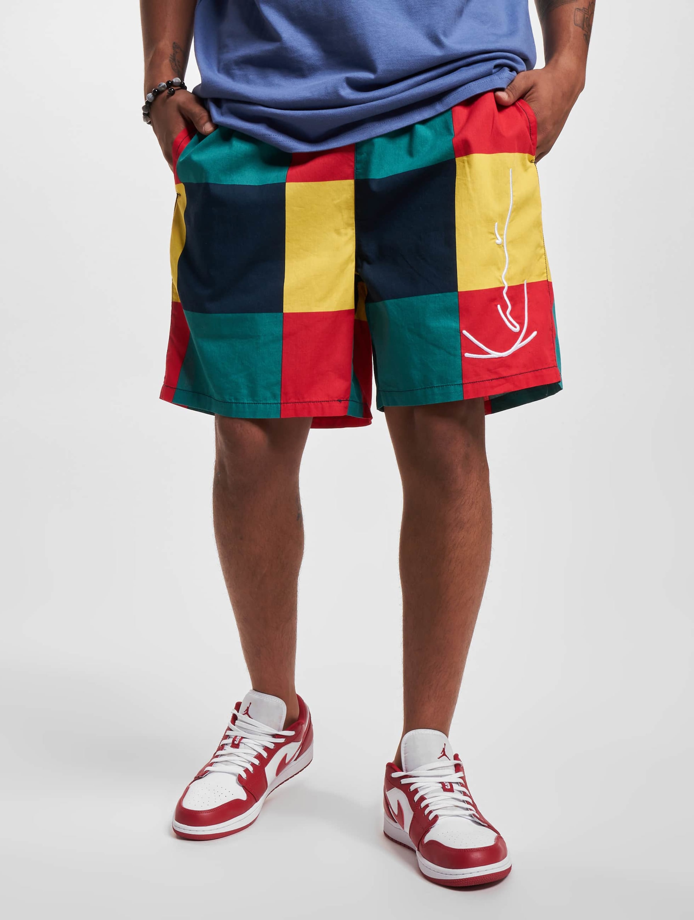 Karl Kani KKMQ22156RED KK Signature Resort Shorts Mannen op kleur kleurrijk, Maat S