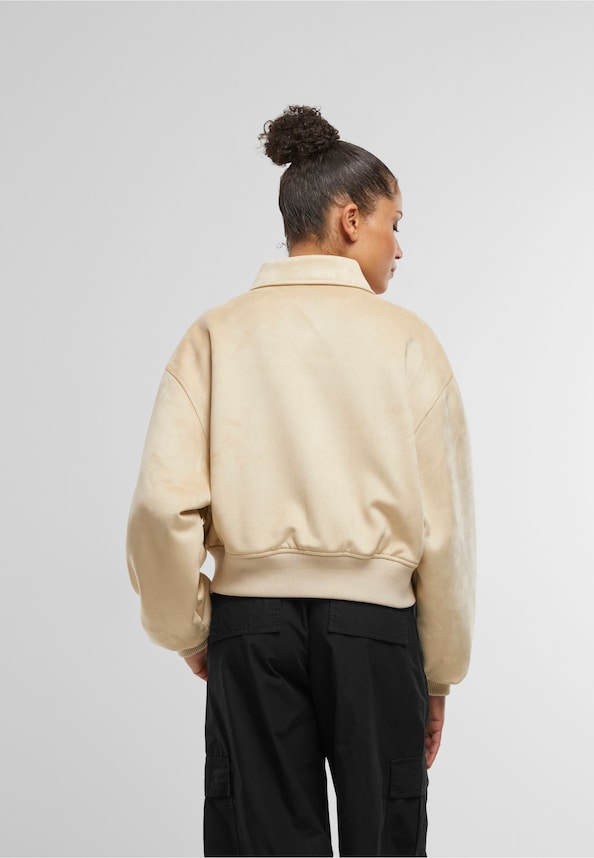 Signature Faux Suede Os Bomber Jacket-1