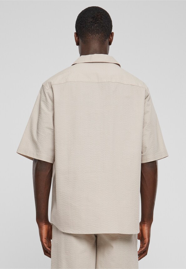 Relaxed Seersucker Short Sleeve Shirt-1